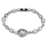 Rhodium Brass Jewelry Sets with AAA Grade CZ  in Clear