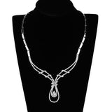 Rhodium Brass Jewelry Sets with AAA Grade CZ  in Clear