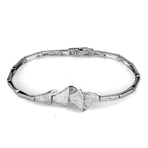 Rhodium Brass Jewelry Sets with AAA Grade CZ  in Clear