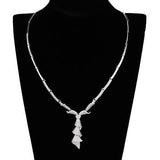 Rhodium Brass Jewelry Sets with AAA Grade CZ  in Clear