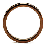 IP Coffee light Brass Ring with AAA Grade CZ  in Brown