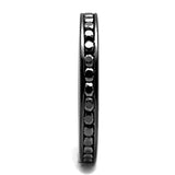 IP Light Black  (IP Gun) Brass Ring with AAA Grade CZ  in Light Gray