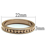 IP Rose Gold(Ion Plating) Brass Ring with AAA Grade CZ  in Metallic Light Gold