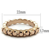 IP Rose Gold(Ion Plating) Brass Ring with AAA Grade CZ  in Metallic Light Gold