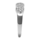 Rhodium Brass Ring with AAA Grade CZ  in Clear