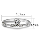 Rhodium Brass Ring with AAA Grade CZ  in Clear