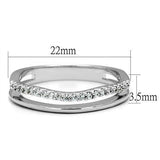 Rhodium Brass Ring with AAA Grade CZ  in Clear