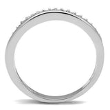 Rhodium Brass Ring with AAA Grade CZ  in Clear