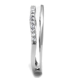 Rhodium Brass Ring with AAA Grade CZ  in Clear