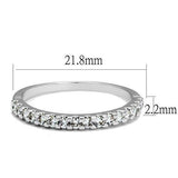 Rhodium Brass Ring with AAA Grade CZ  in Clear