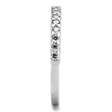 Rhodium Brass Ring with AAA Grade CZ  in Clear