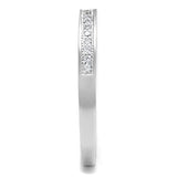 Rhodium Brass Ring with AAA Grade CZ  in Clear
