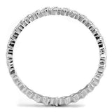 Rhodium Brass Ring with AAA Grade CZ  in Clear