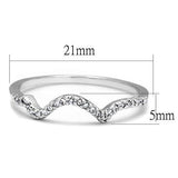 Rhodium Brass Ring with AAA Grade CZ  in Clear