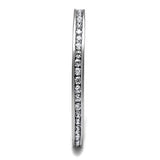 Rhodium Brass Ring with AAA Grade CZ  in Clear
