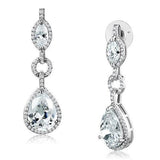 Rhodium Brass Jewelry Sets with AAA Grade CZ  in Clear