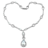 Rhodium Brass Jewelry Sets with AAA Grade CZ  in Clear
