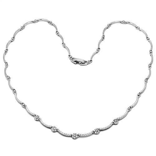 Rhodium Brass Jewelry Sets with AAA Grade CZ  in Clear