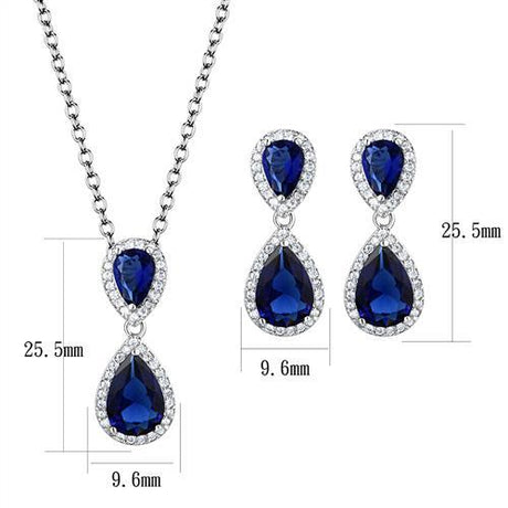 Rhodium Brass Jewelry Sets with Synthetic Synthetic Glass in Montana