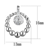 Rhodium Brass Earrings with AAA Grade CZ  in Clear