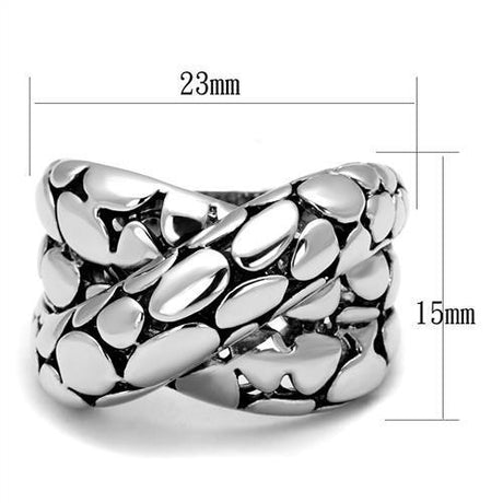 Rhodium Brass Ring with Epoxy  in Jet