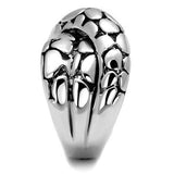 Rhodium Brass Ring with Epoxy  in Jet