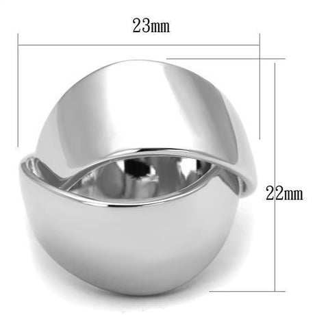 Rhodium Brass Ring with No Stone