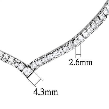 Rhodium Brass Jewelry Sets with AAA Grade CZ  in Clear