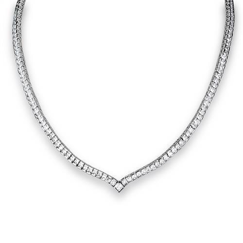 Rhodium Brass Jewelry Sets with AAA Grade CZ  in Clear