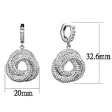 Rhodium Brass Jewelry Sets with AAA Grade CZ  in Clear