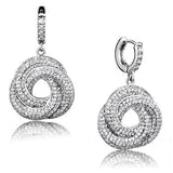 Rhodium Brass Jewelry Sets with AAA Grade CZ  in Clear