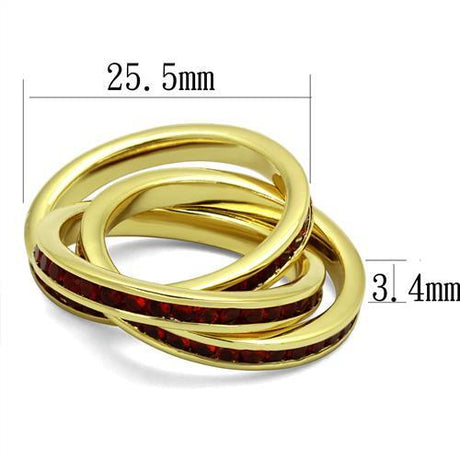 Gold Brass Ring with Synthetic Synthetic Glass in Siam