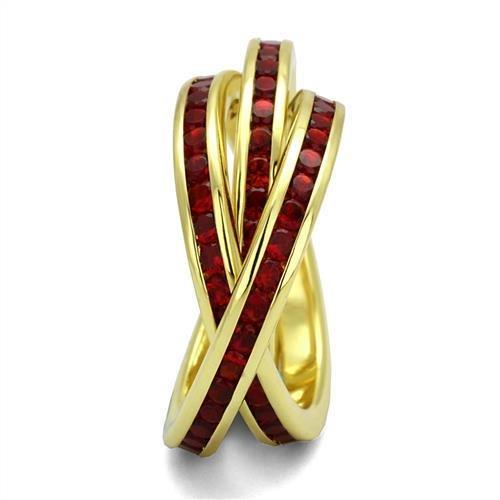 Gold Brass Ring with Synthetic Synthetic Glass in Siam