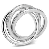 Rhodium Brass Ring with AAA Grade CZ  in Clear