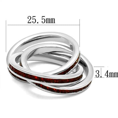 Rhodium Brass Ring with Synthetic Synthetic Glass in Siam