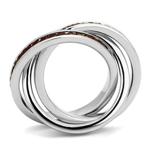 Rhodium Brass Ring with Synthetic Synthetic Glass in Siam
