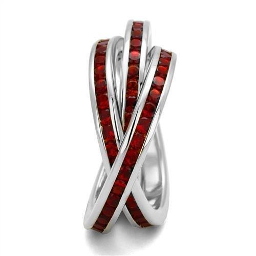 Rhodium Brass Ring with Synthetic Synthetic Glass in Siam