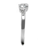Rhodium Brass Ring with AAA Grade CZ  in Clear