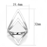 Rhodium 925 Sterling Silver Ring with No Stone