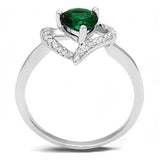 Rhodium 925 Sterling Silver Ring with Synthetic Synthetic Glass in Blue Zircon