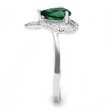 Rhodium 925 Sterling Silver Ring with Synthetic Synthetic Glass in Blue Zircon