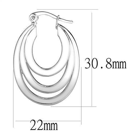 Rhodium Brass Earrings with No Stone