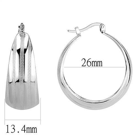 Rhodium Brass Earrings with No Stone