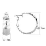 Rhodium Brass Earrings with No Stone