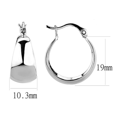 Rhodium Brass Earrings with No Stone