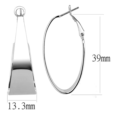 Rhodium Brass Earrings with No Stone