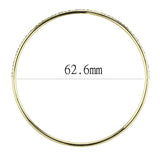 Gold Brass Bangle with Top Grade Crystal  in Clear