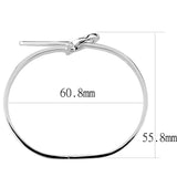 Rhodium Brass Bangle with No Stone
