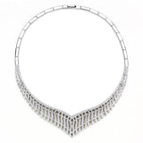 Rhodium Brass Jewelry Sets with AAA Grade CZ  in Clear