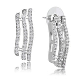 Rhodium Brass Jewelry Sets with AAA Grade CZ  in Clear